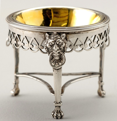 Italian Antique Silver Salt Cellar - Kingdom of Naples (Napoli) -  2 Different Parthenope Warranty Marks